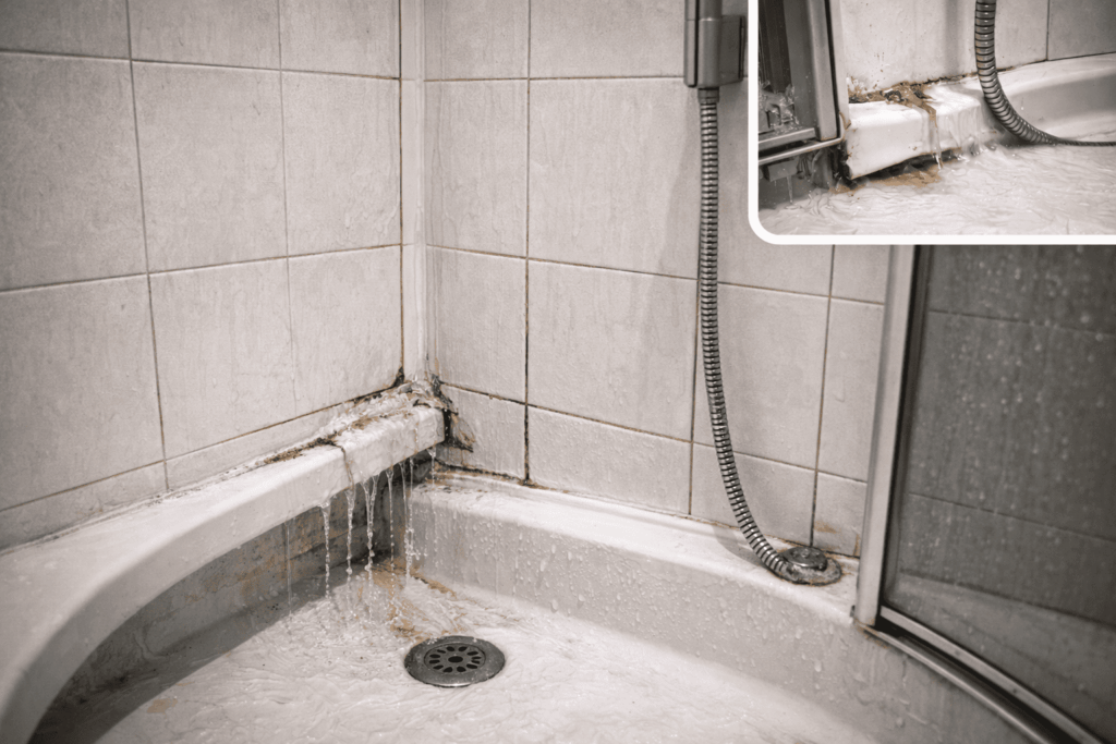 Lekkage douche & douchebak