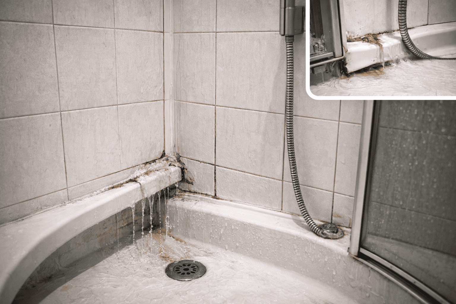 Lekkage douche & douchebak