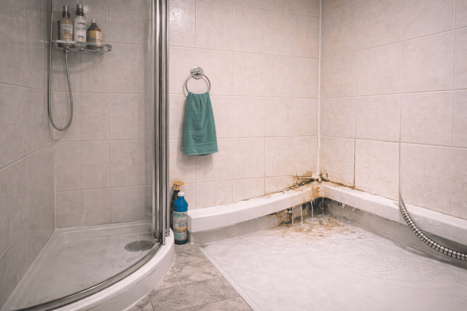 Lekkage door kitrand