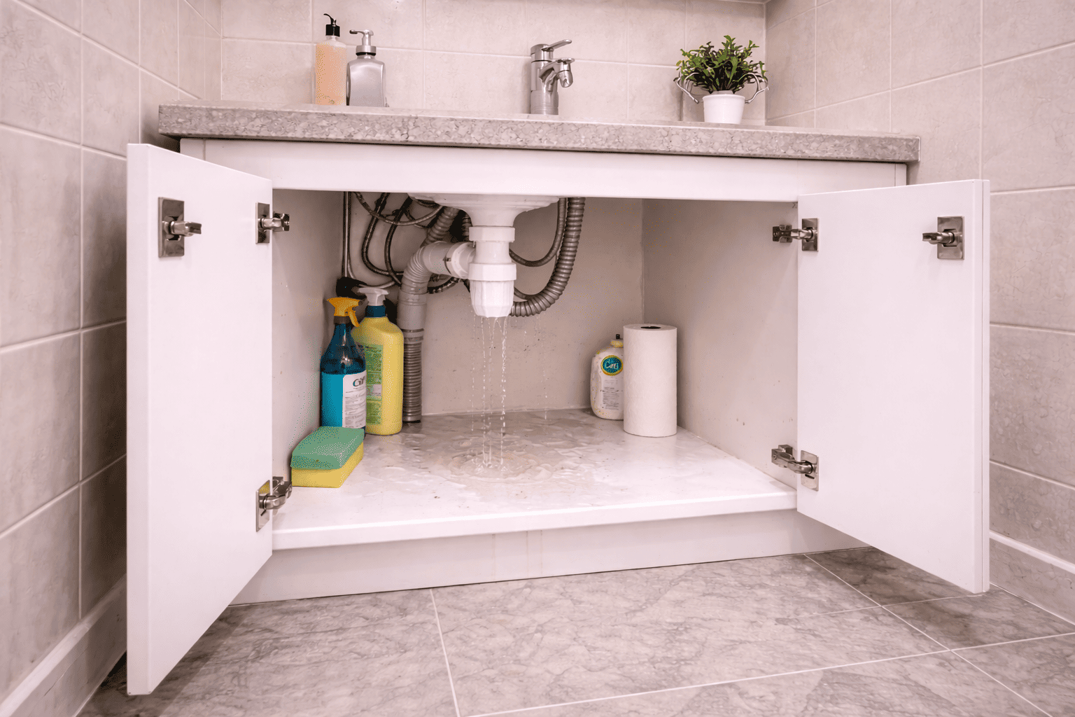 Lekkage afvoer badkamer