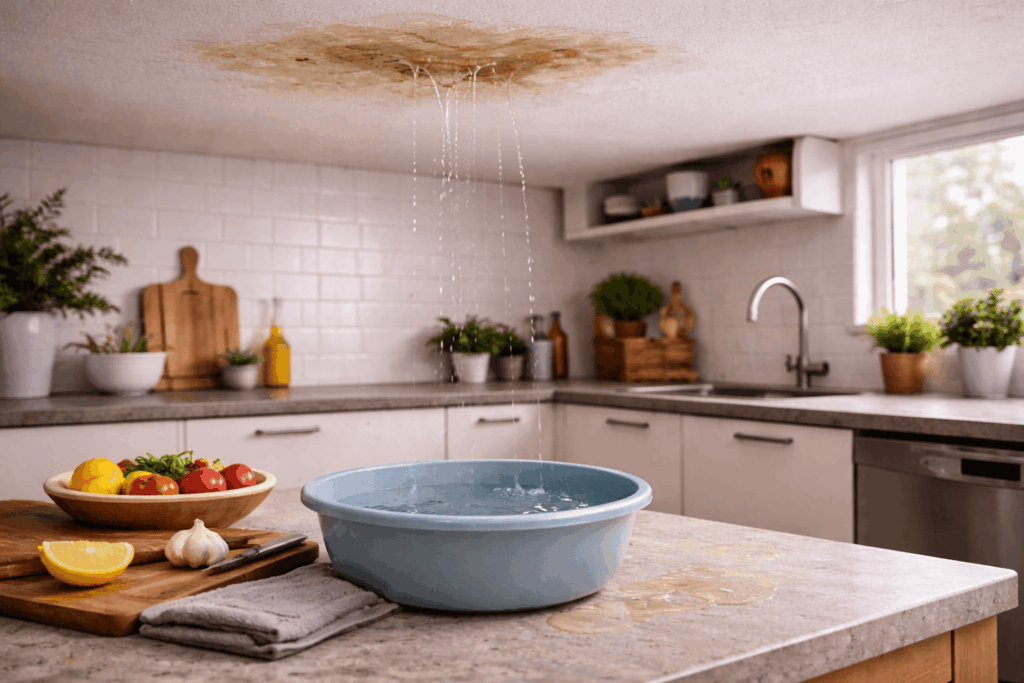 Lekkage plafond door rege