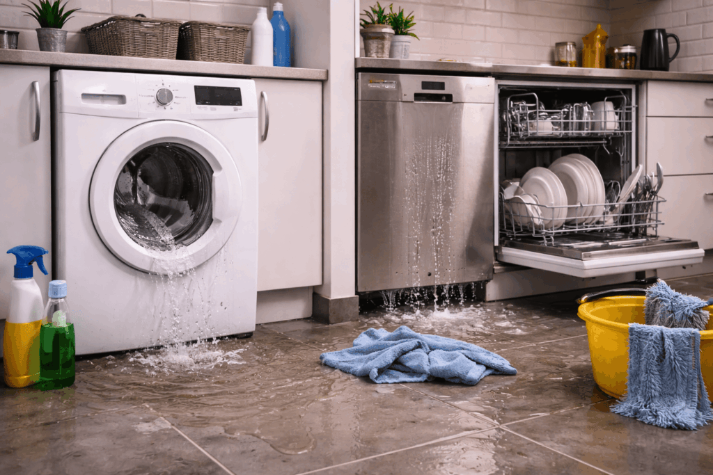 Lekkage wasmachine & vaatwasser