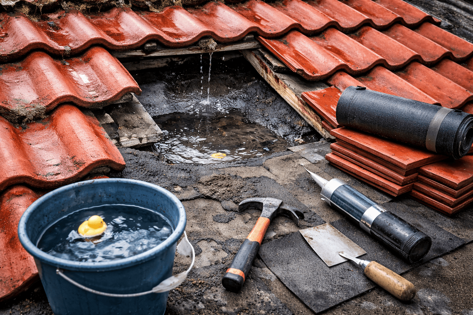 Lekkage dakpannen & pannendak
