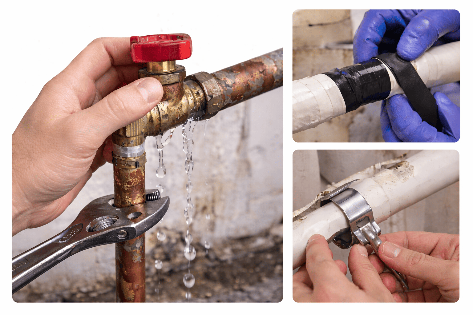 Tijdelijke oplossing bij lekkage